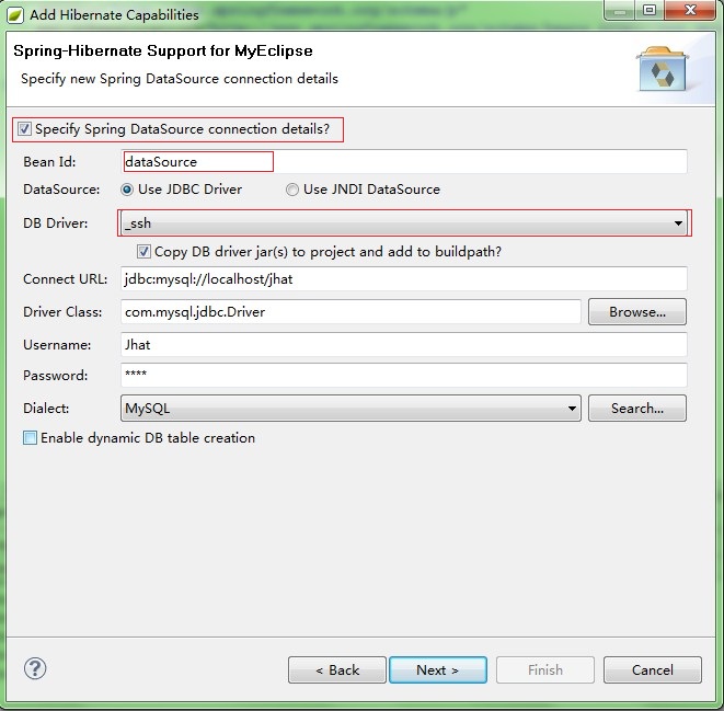 Hibernate Config Select DB Driver