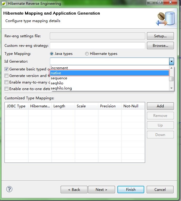 Hibernate Mapping Id Generator